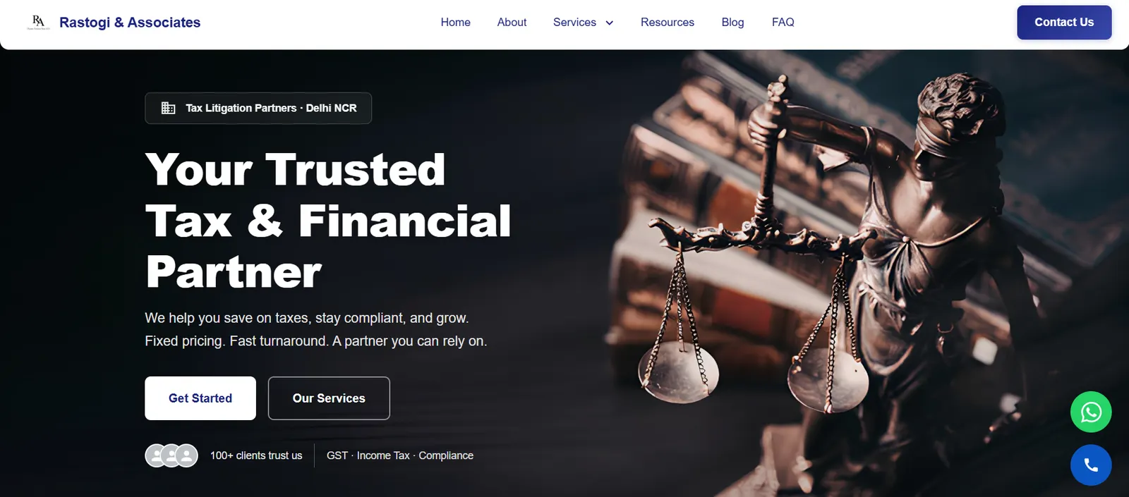 Rastogi & Associates professional website